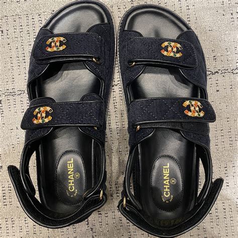 sandale plate chanel|chanel kid sandals.